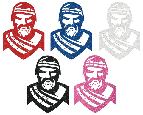 Radford Highlanders Metallic Sparkle Mascot Logo Premium DieCut Vinyl Decal PICK COLOR & SIZE