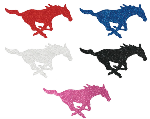 SMU Mustangs Metallic Sparkle Team Logo Premium DieCut Vinyl Decal PICK COLOR & SIZE
