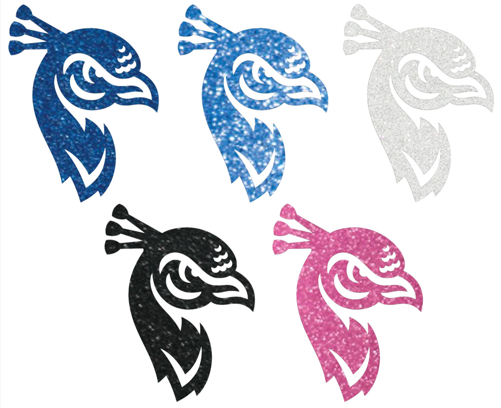 Saint Peters Peacocks Metallic Sparkle Team Logo Premium DieCut Vinyl Decal PICK COLOR & SIZE