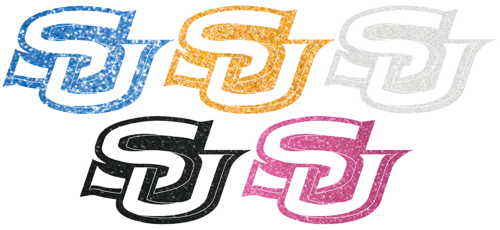 Southern Jaguars Metallic Sparkle Team Logo Premium DieCut Vinyl Decal PICK COLOR & SIZE