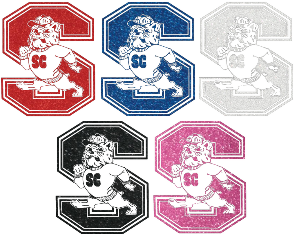 South Carolina State Bulldogs Metallic Sparkle Team Logo Premium DieCut Vinyl Decal PICK COLOR & SIZE