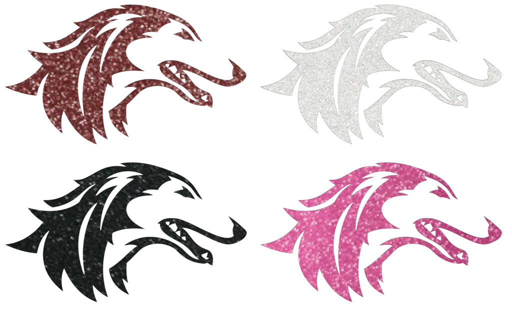 Southern Illinois Salukis Metallic Sparkle Team Logo Premium DieCut Vinyl Decal PICK COLOR & SIZE