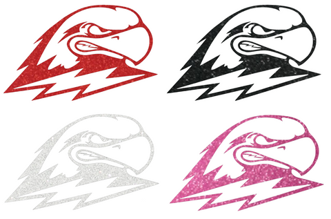 Southern Utah Thunderbirds Metallic Sparkle Team Logo Premium DieCut Vinyl Decal PICK COLOR & SIZE