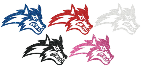 Stonybrook Seawolves Metallic Sparkle Mascot Logo Premium DieCut Vinyl Decal PICK COLOR & SIZE