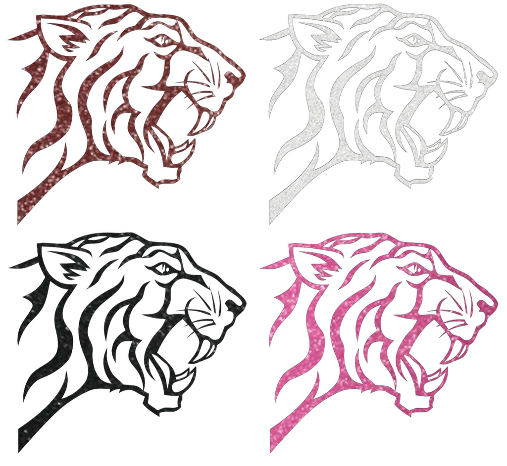 Texas Southern Tigers Metallic Sparkle Mascot Logo Premium DieCut Vinyl Decal PICK COLOR & SIZE