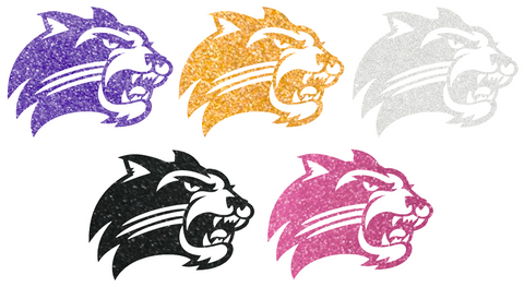 Western Carolina Catamounts Metallic Sparkle Team Logo Premium DieCut Vinyl Decal PICK COLOR & SIZE