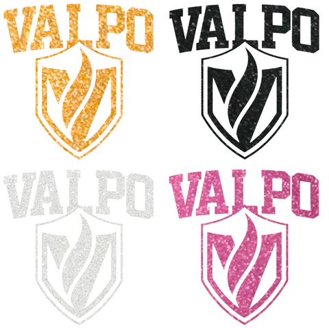 Valparaiso Beacons Metallic Sparkle Team Logo Premium DieCut Vinyl Decal PICK COLOR & SIZE