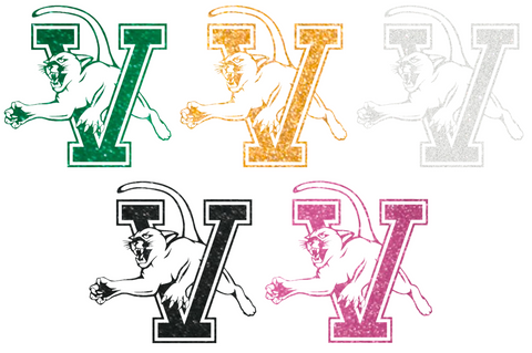 Vermont Catamounts Metallic Sparkle Team Logo Premium DieCut Vinyl Decal PICK COLOR & SIZE