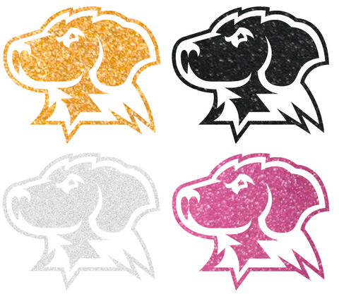 UMBC Retrievers Metallic Sparkle Mascot Logo Premium DieCut Vinyl Decal PICK COLOR & SIZE