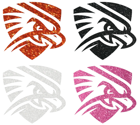 UTPB Falcons Metallic Sparkle Mascot Logo Premium DieCut Vinyl Decal PICK COLOR & SIZE