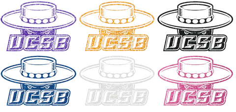 UCSB Gauchos Metallic Sparkle Team Logo Premium DieCut Vinyl Decal PICK COLOR & SIZE