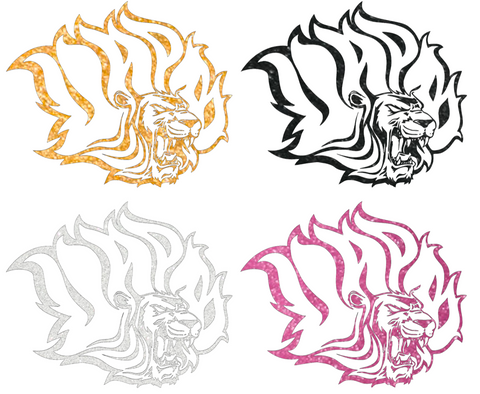 Arkansas Pine Bluff Golden Lions Metallic Sparkle Team Logo Premium DieCut Vinyl Decal PICK COLOR & SIZE
