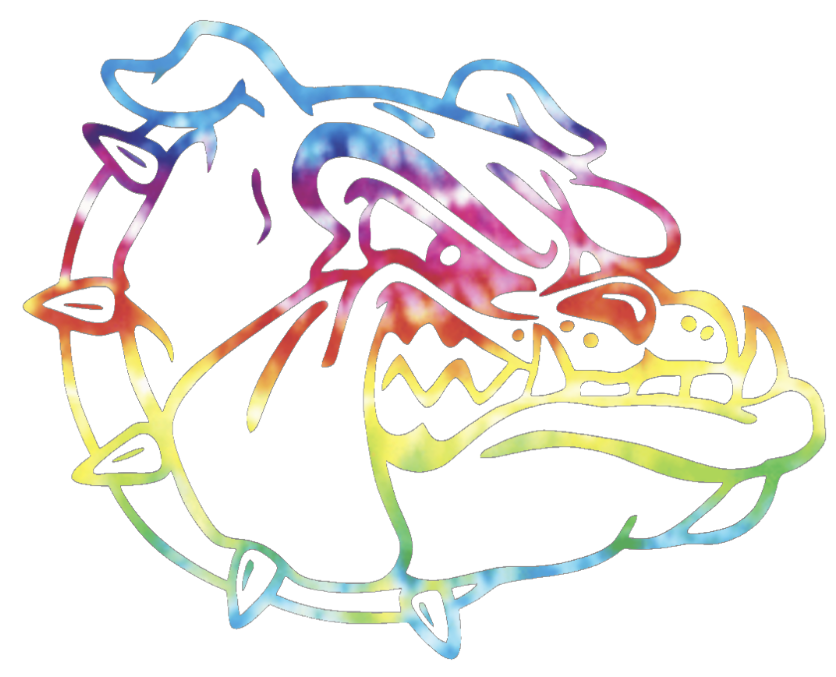 Gonzaga Bulldogs Team Logo Crucial Catch Cancer Tie Dye Vinyl Decal PICK SIZE