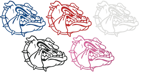 Gonzaga Bulldogs Metallic Sparkle Team Logo Premium DieCut Vinyl Decal PICK COLOR & SIZE
