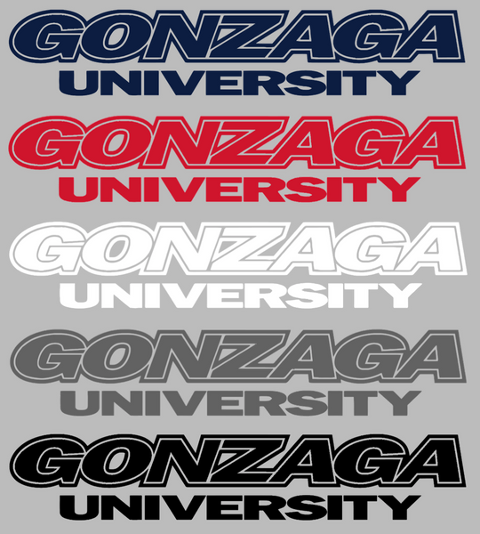 Gonzaga Bulldogs Team Name Logo Premium DieCut Vinyl Decal PICK COLOR & SIZE