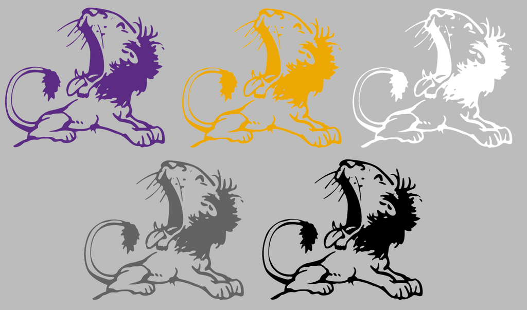 North Alabama Lions Retro Throwback Logo Premium DieCut Vinyl Decal PICK COLOR & SIZE