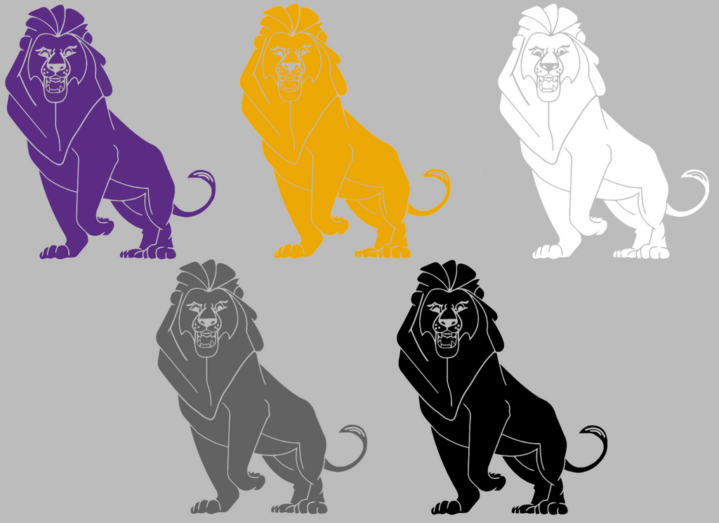 North Alabama Lions Retro Throwback Logo Premium DieCut Vinyl Decal PICK COLOR & SIZE