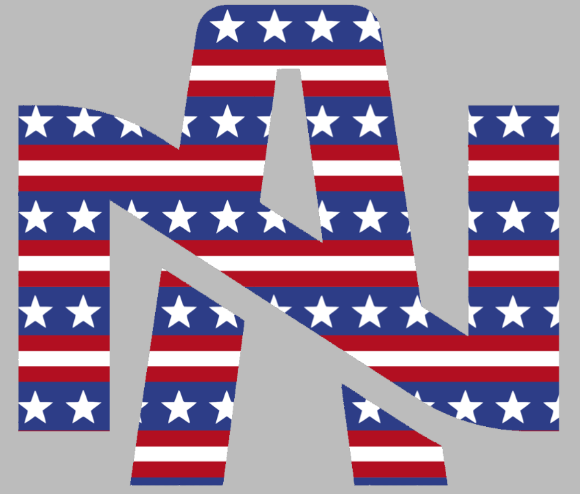 North Alabama Lions NA Logo Stars & Stripes USA American Flag Vinyl Decal PICK SIZE