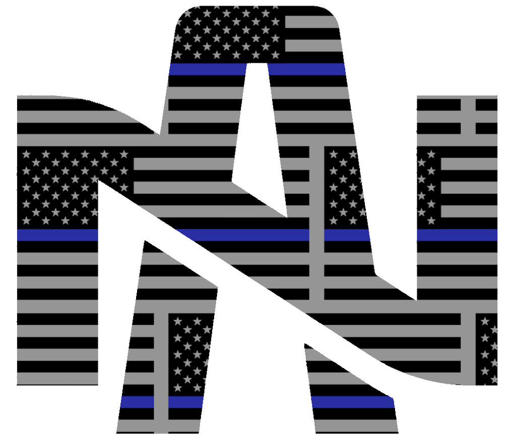 North Alabama Lions NA Logo Thin Blue Line American Flag Premium DieCut Vinyl Decal PICK SIZE