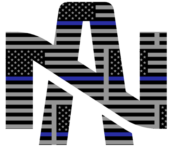North Alabama Lions NA Logo Thin Blue Line American Flag Premium DieCut Vinyl Decal PICK SIZE