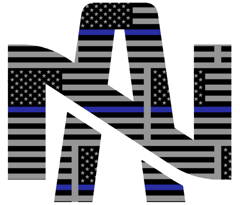 North Alabama Lions NA Logo Thin Blue Line American Flag Premium DieCut Vinyl Decal PICK SIZE