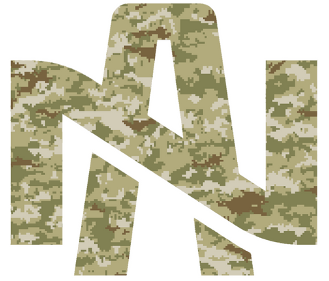 North Alabama Lions NA Logo Salute to Service Camouflage Camo Vinyl Decal PICK SIZE