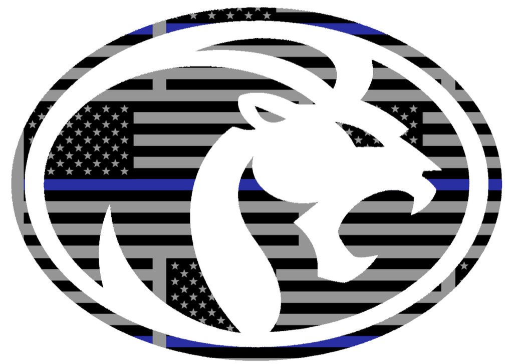 North Alabama Lions Team Logo Thin Blue Line American Flag Premium DieCut Vinyl Decal PICK SIZE