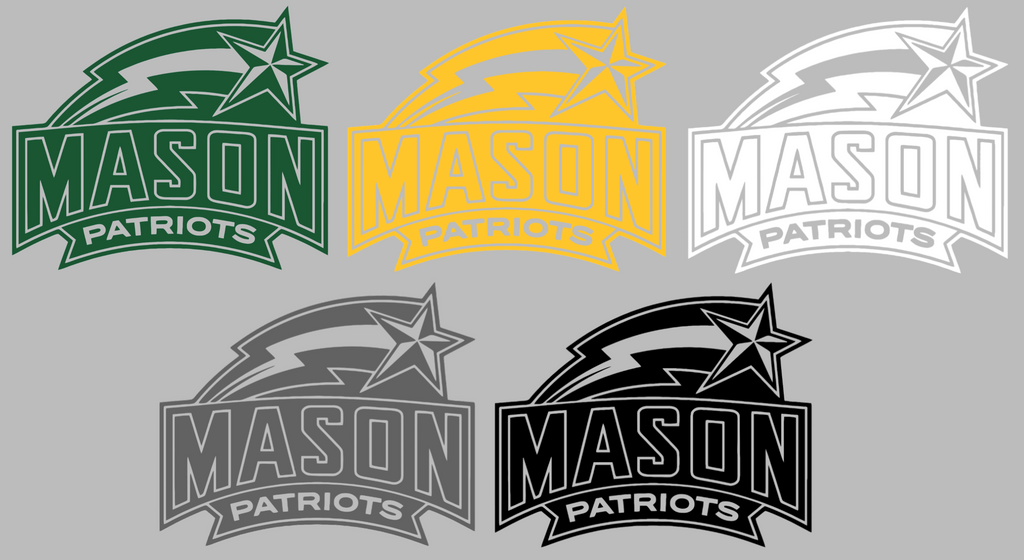 George Mason Patriots Retro Throwback Logo Premium DieCut Vinyl Decal PICK COLOR & SIZE