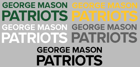 George Mason Patriots Team Name Logo Premium DieCut Vinyl Decal PICK COLOR & SIZE