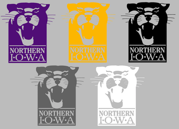 Northern Iowa Panthers Retro Throwback Logo Premium DieCut Vinyl Decal PICK COLOR & SIZE