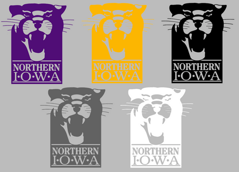 Northern Iowa Panthers Retro Throwback Logo Premium DieCut Vinyl Decal PICK COLOR & SIZE