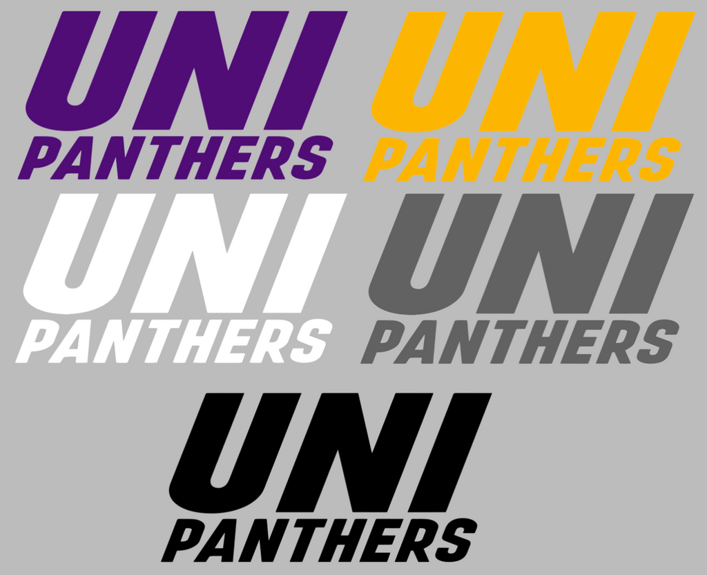 Northern Iowa Panthers Team Name Logo Premium DieCut Vinyl Decal PICK COLOR & SIZE