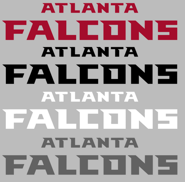 Atlanta Falcons Team Name Logo Premium DieCut Vinyl Decal PICK COLOR & SIZE