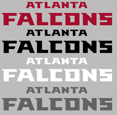 Atlanta Falcons Team Name Logo Premium DieCut Vinyl Decal PICK COLOR & SIZE