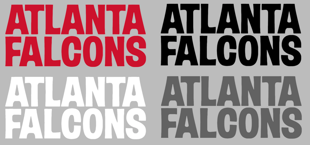 Atlanta Falcons Retro Throwback Team Name Logo Premium DieCut Vinyl Decal PICK COLOR & SIZE