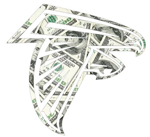 Atlanta Falcons Team Logo Money Print Premium DieCut Vinyl Decal PICK SIZE