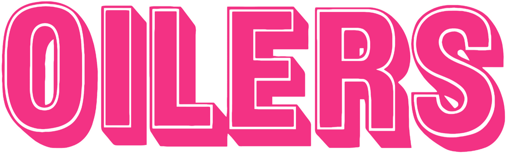 Houston Oilers HOT PINK Retro Throwback Team Name Logo Premium DieCut Vinyl Decal PICK SIZE
