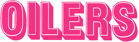 Houston Oilers HOT PINK Retro Throwback Team Name Logo Premium DieCut Vinyl Decal PICK SIZE