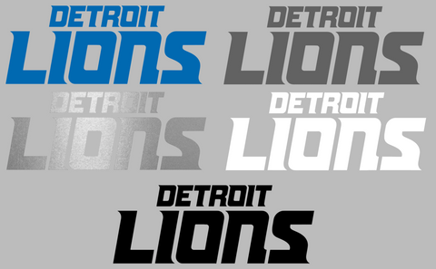Detroit Lions Team Name Logo Premium DieCut Vinyl Decal PICK COLOR & SIZE
