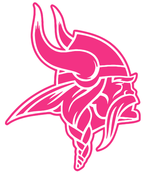 Minnesota Vikings HOT PINK Team Logo Premium DieCut Vinyl Decal PICK SIZE