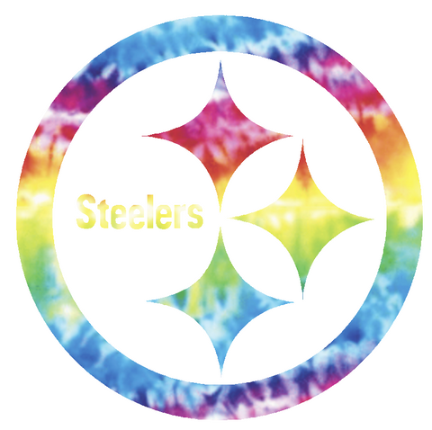 Pittsburgh Steelers Crucial Catch Cancer Team Logo Tie Dye Vinyl Decal PICK SIZE