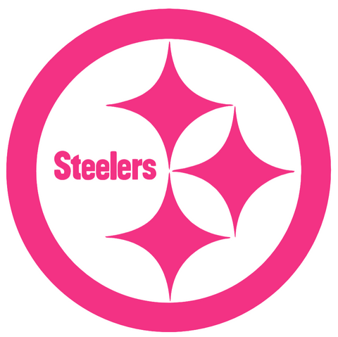 Pittsburgh Steelers HOT PINK Team Logo Premium DieCut Vinyl Decal PICK SIZE