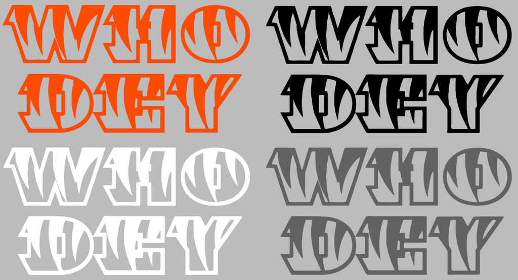 Cincinnati Bengals WHO DEY Logo Premium DieCut Vinyl Decal PICK COLOR & SIZE