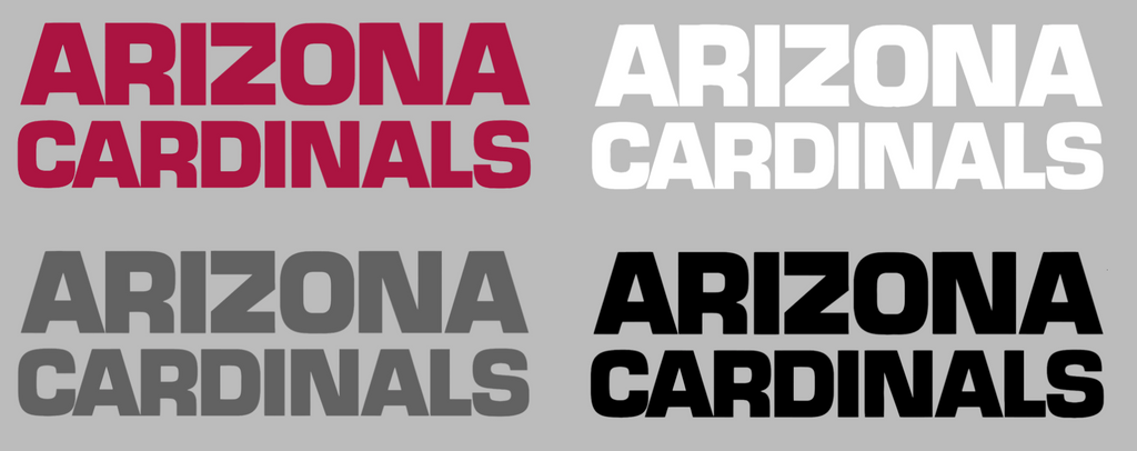 Arizona Cardinals Retro Team Name Logo Premium DieCut Vinyl Decal PICK COLOR & SIZE