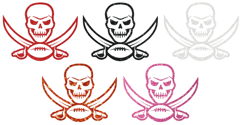Tampa Bay Buccaneers Metallic Sparkle Alternate Logo Premium DieCut Vinyl Decal PICK COLOR & SIZE