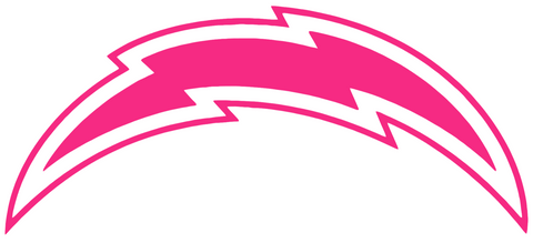 Los Angeles Chargers HOT PINK Team Logo Premium DieCut Vinyl Decal PICK SIZE