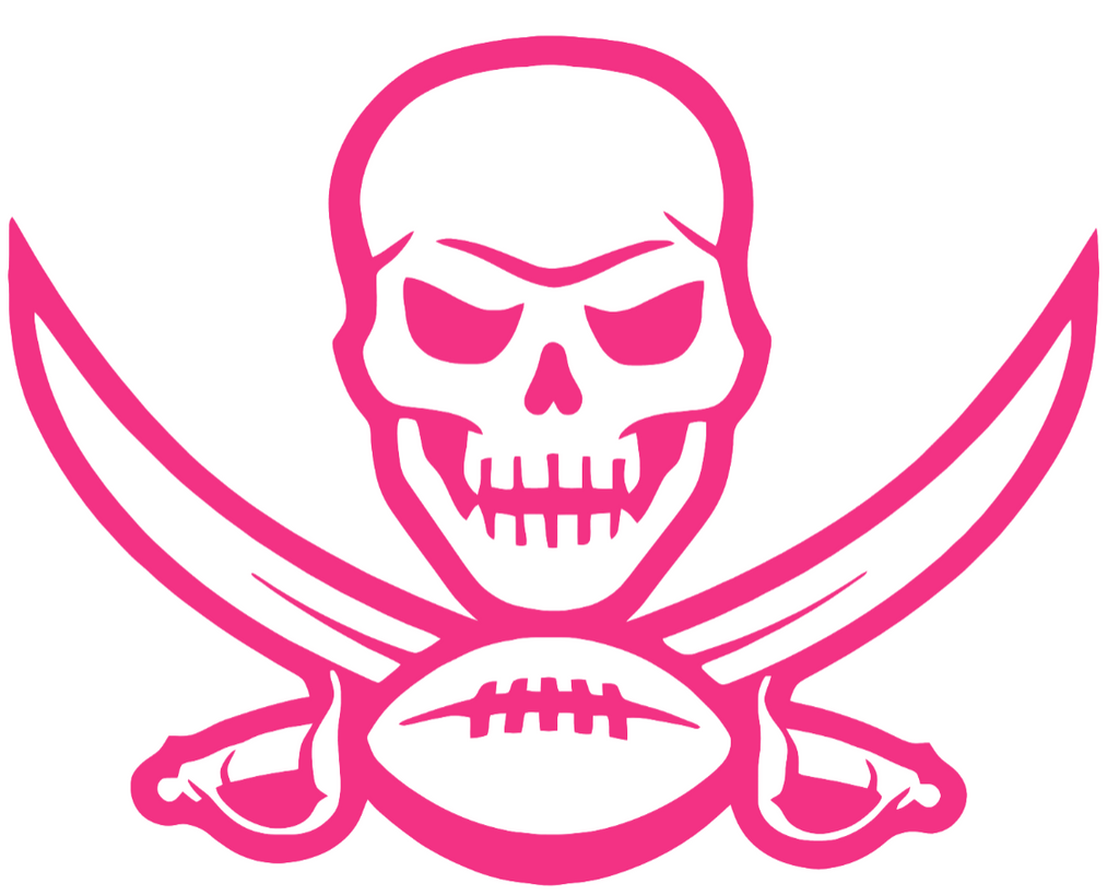 Tampa Bay Buccaneers HOT PINK Alternate Premium DieCut Vinyl Decal PICK SIZE