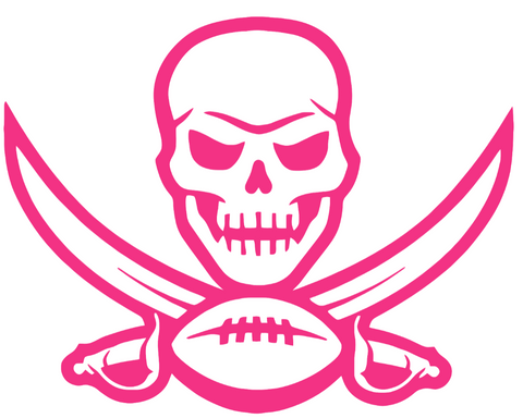 Tampa Bay Buccaneers HOT PINK Alternate Logo Premium DieCut Vinyl Decal PICK SIZE