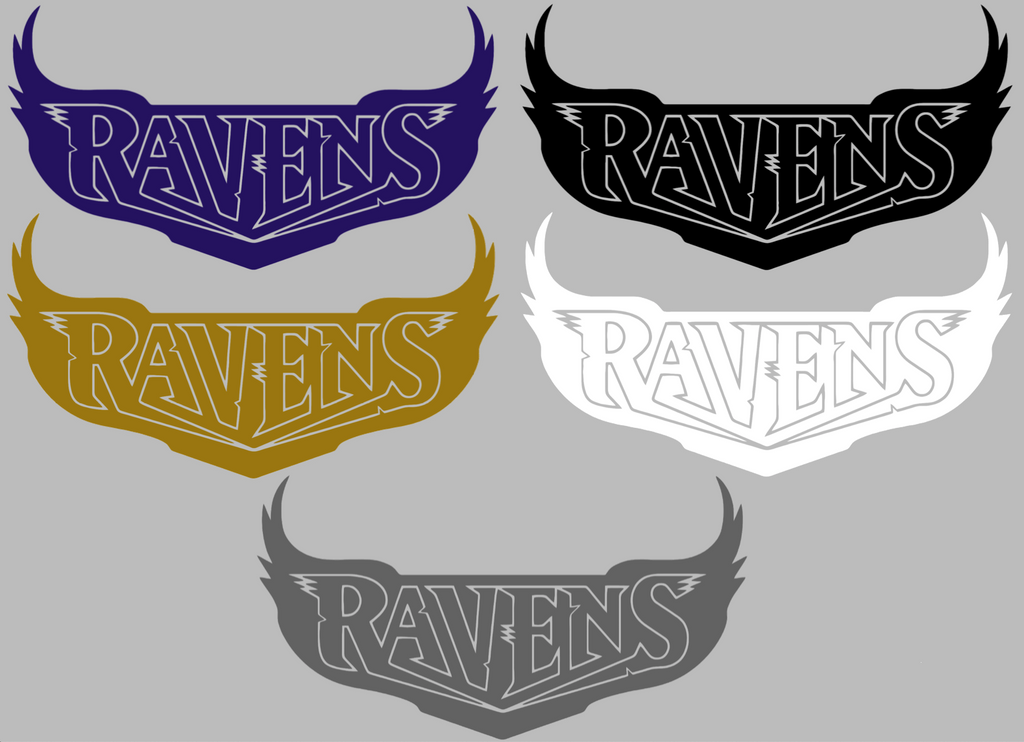 Baltimore Ravens Retro Team Name Logo Premium DieCut Vinyl Decal PICK COLOR & SIZE