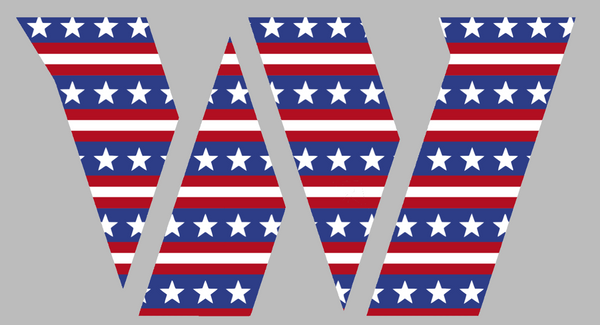 Washington Commanders Stars & Stripes Team Logo USA American Flag Vinyl Decal PICK SIZE